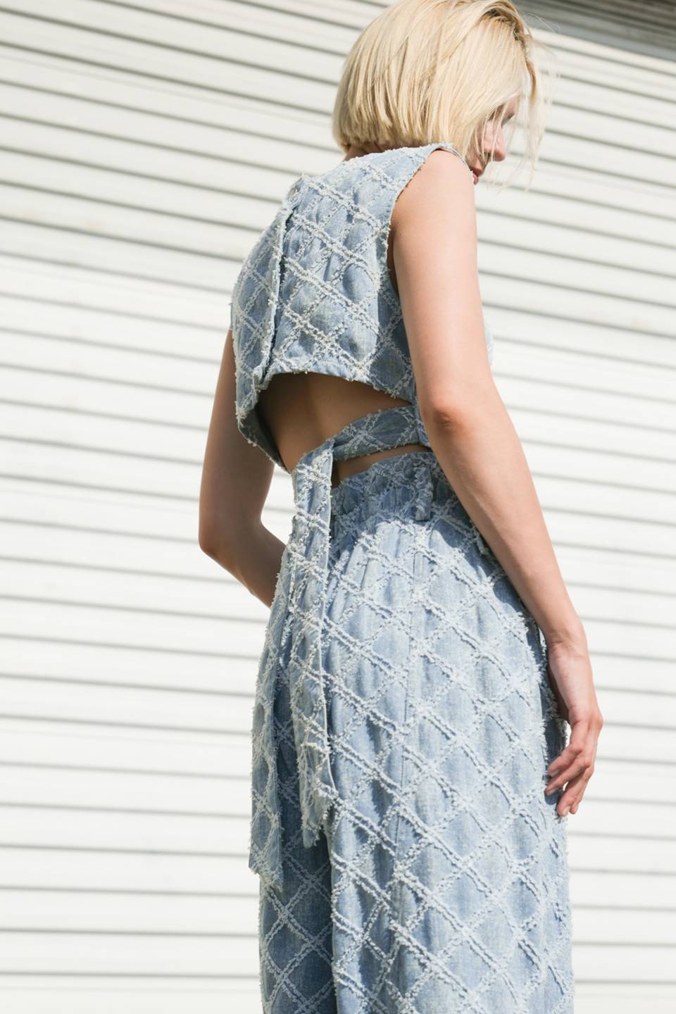 UNFOLDING CHAPTER DENIM TOP Flying Tomato